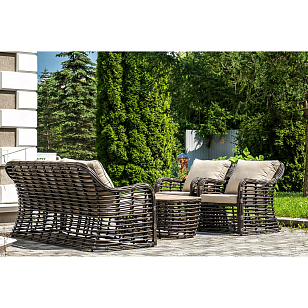 Лаунж-зона 4SIS Ницца, цвет бронзовый для дачи Лаунж-зона 4SIS Ницца, цвет бронзовый, садовая мебель