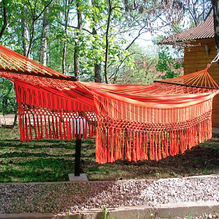 Гамак двухместный Lite Kolombus для отдыха за городом Гамак двухместный Lite Kolombus для хобби и пикника