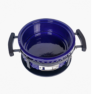 Настольный керамический гриль Diamond Egg Tabletop Grill Цвет: синий для приготовления пищи Настольный керамический гриль Diamond Egg Tabletop Grill Цвет: синий для сада