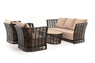 Лаунж-зона 4SIS Валенсия, цвет бронзовый для дачи Лаунж-зона 4SIS Валенсия, цвет бронзовый, садовая мебель