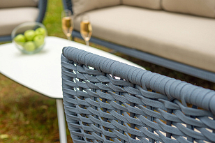 Лаунж-зона 4SIS Фиджи 5-местная, каркас темно-серый, роуп синий для дачи Лаунж-зона 4SIS Фиджи 5-местная, каркас темно-серый, роуп синий, садовая мебель