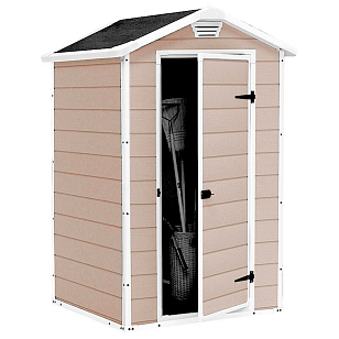 Пластиковый сарай Keter Manor 4x3 бежевый для сада и загородного дома Пластиковый сарай Keter Manor 4x3 бежевый, уличное оборудование