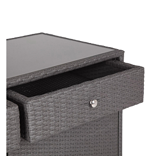 Плетёная тумба 4SIS Мальта Цвет: графит для дачи Плетёная тумба 4SIS Мальта Цвет: графит, садовая мебель