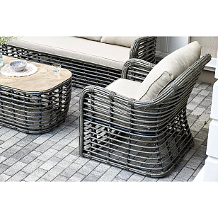 Лаунж-зона 4SIS Ницца, цвет серый для дачи Лаунж-зона 4SIS Ницца, цвет серый, садовая мебель