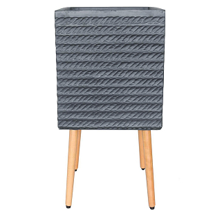 Кашпо Idealist Lite Таун Куб напольное с подставкой 37 Цвет: антрацит для сада и загородного дома Кашпо Idealist Lite Таун Куб напольное с подставкой 37 Цвет: антрацит, уличное оборудование