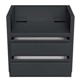 Тумба-основание гриля Bull Bison c 2-мя выдвижными ящиками Черная для приготовления пищи Тумба-основание гриля Bull Bison c 2-мя выдвижными ящиками Черная для сада