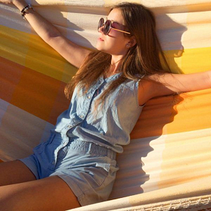 Гамак двухместный Lite Sun Flower для отдыха за городом Гамак двухместный Lite Sun Flower для хобби и пикника