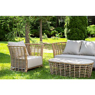 Лаунж-зона 4SIS Валенсия, цвет соломенный для дачи Лаунж-зона 4SIS Валенсия, цвет соломенный, садовая мебель