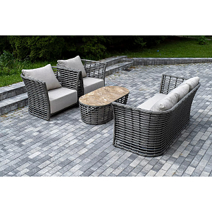 Диван 4SIS Валенсия 3-местный Цвет: серый для дачи Диван 4SIS Валенсия 3-местный Цвет: серый, садовая мебель