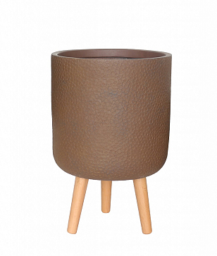 Кашпо Idealist Lite Урбан напольное круглое с подставкой D46 Цвет: кофе для сада и загородного дома Кашпо Idealist Lite Урбан напольное круглое с подставкой D46 Цвет: кофе, уличное оборудование