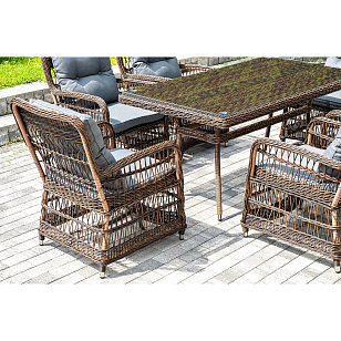 Обеденная группа 4SIS Цесена Цвет: коричневый для дачи Обеденная группа 4SIS Цесена Цвет: коричневый, садовая мебель