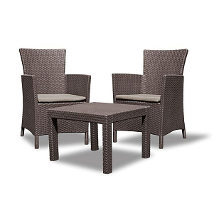 Лаунж зона Keter Rosario balcony set капучино для дачи Лаунж зона Keter Rosario balcony set капучино, садовая мебель