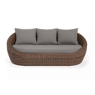 Диван трехместный 4SIS Барселона Цвет: коричневый для дачи Диван трехместный 4SIS Барселона Цвет: коричневый, садовая мебель