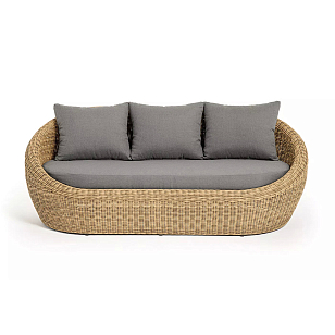 Диван трехместный 4SIS Барселона Цвет: соломенный для дачи Диван трехместный 4SIS Барселона Цвет: соломенный, садовая мебель