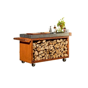 Разделочный столик с поленницей OFYR 135 с керамикой для приготовления пищи Разделочный столик с поленницей OFYR 135 с керамикой для сада