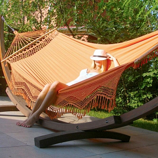 Гамак двухместный Lite Tulip оранжевый для отдыха за городом Гамак двухместный Lite Tulip оранжевый для хобби и пикника