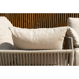 Лаунж-зона 4SIS Форли 4-местная, каркас светло-серый, роуп серо-коричневый для дачи Лаунж-зона 4SIS Форли 4-местная, каркас светло-серый, роуп серо-коричневый, садовая мебель