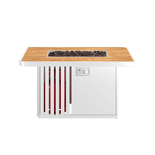 Стол-камин Kaminex Мерапи Белый для сада и загородного дома Стол-камин Kaminex Мерапи Белый, уличное оборудование