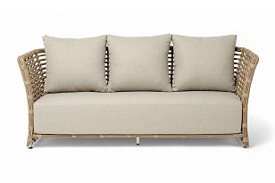Диван 4SIS Валенсия 3-местный Цвет: соломенный для дачи Диван 4SIS Валенсия 3-местный Цвет: соломенный, садовая мебель