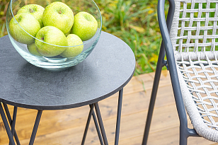 Кофейный комплект Тунис, цвет темно-серый для дачи Кофейный комплект Тунис, цвет темно-серый, садовая мебель