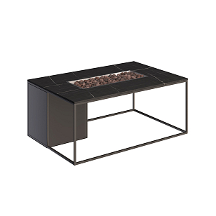 Стол-камин Kaminex Лаки Черный для сада и загородного дома Стол-камин Kaminex Лаки Черный, уличное оборудование