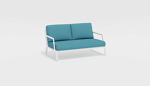 Лаунж зона Gardenini Voglie Белый / Голубой для дачи Лаунж зона Gardenini Voglie Белый / Голубой, садовая мебель