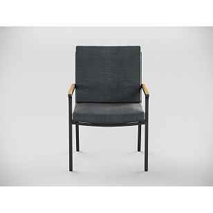 Обеденная зона Gardenini Premium Bella 220 Карбон / Темно-серый со стульями Calma S для дачи Обеденная зона Gardenini Premium Bella 220 Карбон / Темно-серый со стульями Calma S, садовая мебель