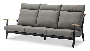 Диван трехместный с подушками Brafritid Malmo антрацит, серый для дачи Диван трехместный с подушками Brafritid Malmo антрацит, серый, садовая мебель