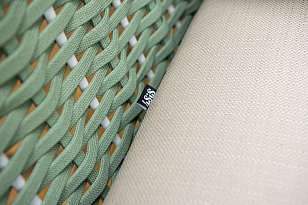 Лаунж-зона 4SIS Фиджи 5-местная, каркас светло-серый, роуп зеленый для дачи Лаунж-зона 4SIS Фиджи 5-местная, каркас светло-серый, роуп зеленый, садовая мебель