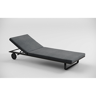Шезлонг Gardenini Premium Hacienda Карбон / Темно-серый для дачи Шезлонг Gardenini Premium Hacienda Карбон / Темно-серый, садовая мебель