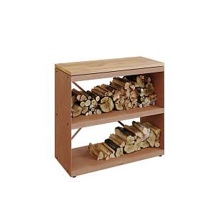 Поленница двухъярусная OFYR с деревянной столешницей для приготовления пищи Поленница двухъярусная OFYR с деревянной столешницей для сада
