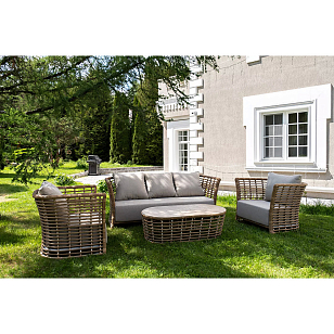 Лаунж-зона 4SIS Валенсия, цвет соломенный для дачи Лаунж-зона 4SIS Валенсия, цвет соломенный, садовая мебель