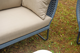 Лаунж-зона 4SIS Фиджи 5-местная, каркас темно-серый, роуп синий для дачи Лаунж-зона 4SIS Фиджи 5-местная, каркас темно-серый, роуп синий, садовая мебель