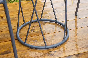 Кофейный комплект Тунис, цвет темно-серый для дачи Кофейный комплект Тунис, цвет темно-серый, садовая мебель