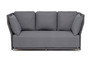 Диван 4SIS трехместный Лугано, темно-серый муар, роуп темно-серый, ткань темно-серая для дачи Диван 4SIS трехместный Лугано, темно-серый муар, роуп темно-серый, ткань темно-серая, садовая мебель