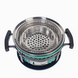 Настольный керамический гриль Diamond Egg Tabletop Grill Цвет: зеленый для приготовления пищи Настольный керамический гриль Diamond Egg Tabletop Grill Цвет: зеленый для сада