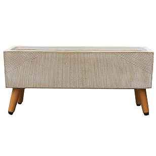 Кашпо Idealist Lite Урбан напольное прямоугольное с подставкой 58 Цвет: бежевый для сада и загородного дома Кашпо Idealist Lite Урбан напольное прямоугольное с подставкой 58 Цвет: бежевый, уличное оборудование