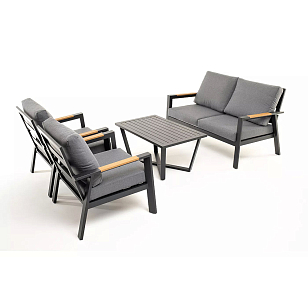 Лаунж-зона 4SIS Орхидея 4-местная, цвет темно-серый для дачи Лаунж-зона 4SIS Орхидея 4-местная, цвет темно-серый, садовая мебель