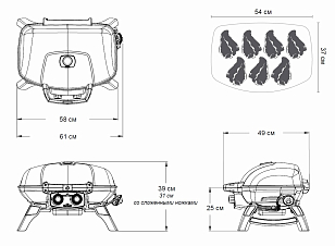 Гриль газовый Napoleon TravelQ 285 для приготовления пищи гриль газовый napoleon travelq 285