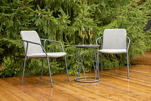 Кофейный комплект Марокко, цвет темно-серый для дачи Кофейный комплект Марокко, цвет темно-серый, садовая мебель