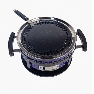 Настольный керамический гриль Diamond Egg Tabletop Grill Цвет: синий для приготовления пищи Настольный керамический гриль Diamond Egg Tabletop Grill Цвет: синий для сада
