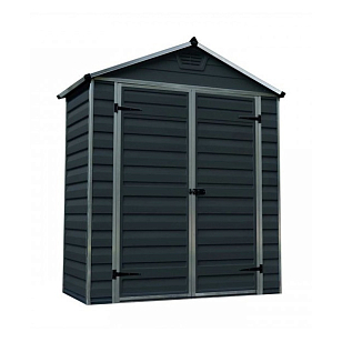 Cарай из поликарбоната Palram Skylight 6x3 Dark Grey для сада и загородного дома Cарай из поликарбоната Palram Skylight 6x3 Dark Grey, уличное оборудование