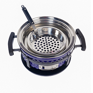 Настольный керамический гриль Diamond Egg Tabletop Grill Цвет: синий для приготовления пищи Настольный керамический гриль Diamond Egg Tabletop Grill Цвет: синий для сада