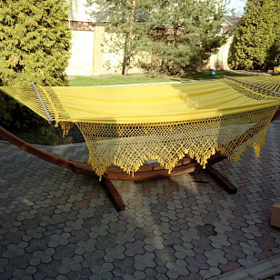 Гамак двухместный Lite Tulip желтый для отдыха за городом Гамак двухместный Lite Tulip желтый для хобби и пикника