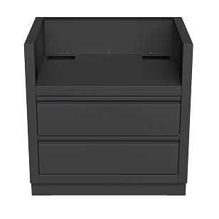 Тумба-основание гриля Bull Bison c 2-мя выдвижными ящиками Черная для приготовления пищи Тумба-основание гриля Bull Bison c 2-мя выдвижными ящиками Черная для сада