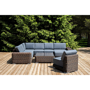 Модуль диванный правый 4SIS Капри, цвет коричневый для дачи Модуль диванный правый 4SIS Капри, цвет коричневый, садовая мебель