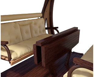 Качели садовые Leda Валенсия X2 Премиум (лиственница) для дачи Качели садовые Leda Валенсия X2 Премиум (лиственница), садовая мебель