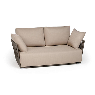 Лаунж-зона 4SIS Форли 4-местная, каркас светло-серый, роуп серо-коричневый для дачи Лаунж-зона 4SIS Форли 4-местная, каркас светло-серый, роуп серо-коричневый, садовая мебель