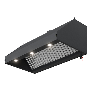 Зонт вытяжной колпакового типа S1 с подсветкой Черный для приготовления пищи Зонт вытяжной колпакового типа S1 с подсветкой Черный для сада