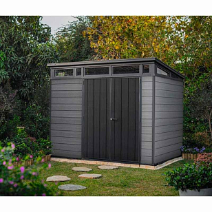 Пластиковый сарай Keter Cortina 9х7 серый для сада и загородного дома Пластиковый сарай Keter Cortina 9х7 серый, уличное оборудование
